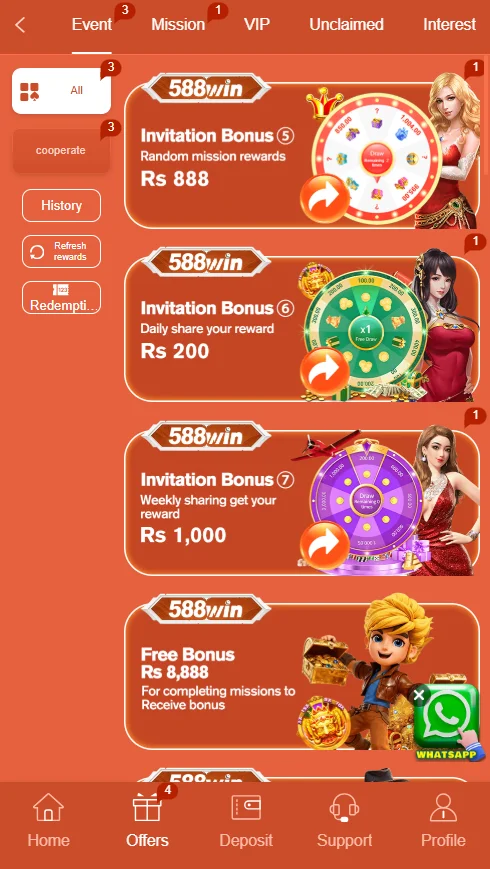 588Win Bonuses